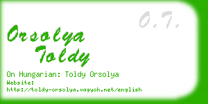 orsolya toldy business card